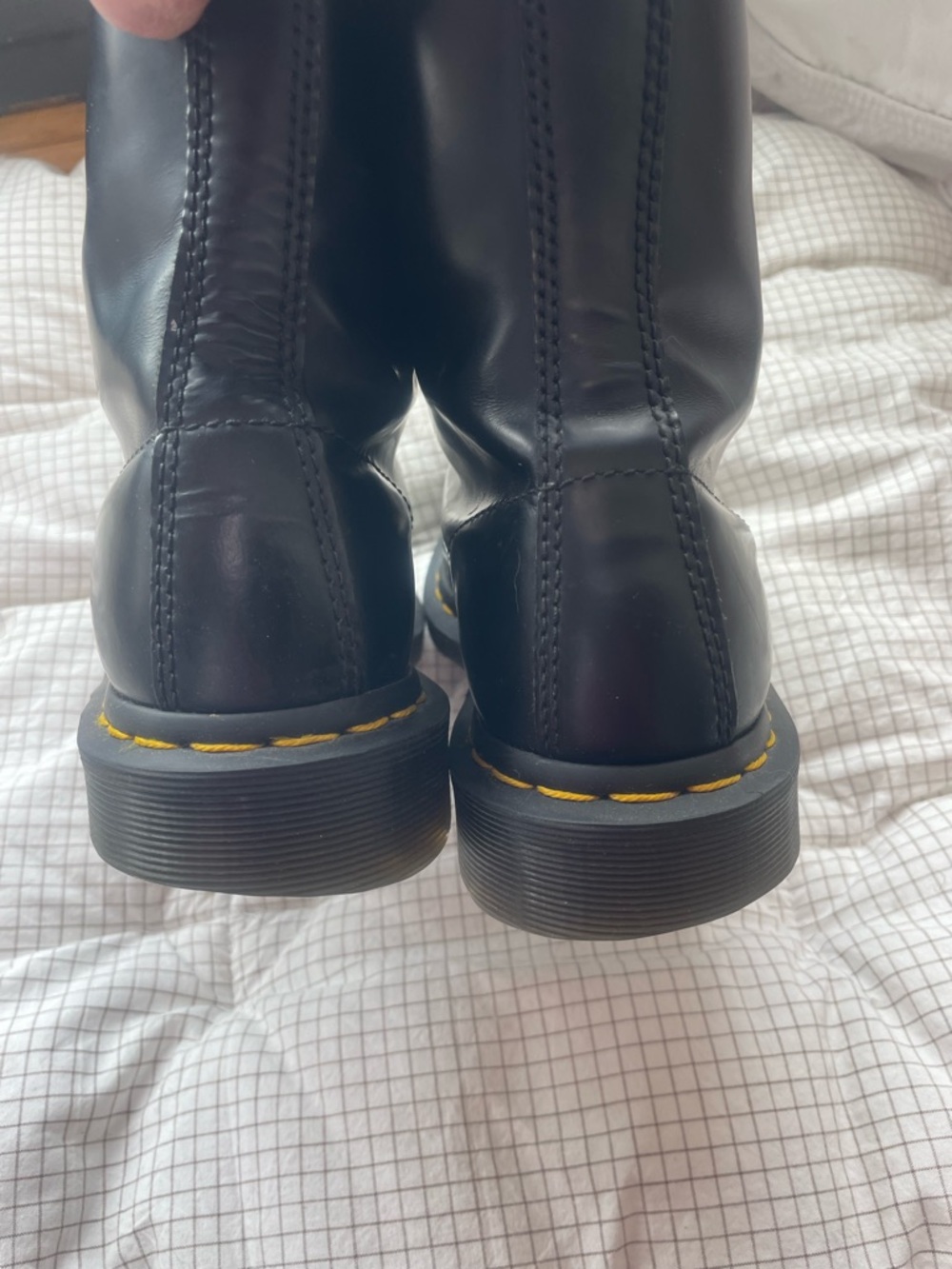DR MARTEN*Rare* CBGB OMFUG*Black Grunge Punk Combat Boots 7 - Picture 8 of 8